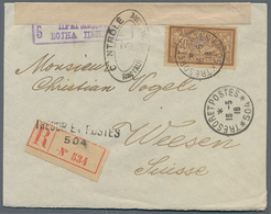 Frankreich - Militärpost / Feldpost: 1917 Two Registered Letters And One Letter By Ordinary Mail Of - Francobolli  Di Franchigia Militare