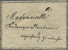 Frankreich - Besonderheiten: 1850 (ca.), Miniature Mourning Letter With Ornaments On Front And Back, - Andere & Zonder Classificatie