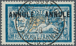 Frankreich - Besonderheiten: 1900, Merson 5 Franc With Imprint 2x "ANNULE" Superb Central Cancelled - Andere & Zonder Classificatie