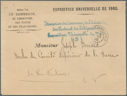 Frankreich - Besonderheiten: 1900, "EXPOSITION UNIVERSELLE DE 1900" Official Cover With A Blue Hands - Other & Unclassified