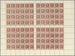 Frankreich - Besonderheiten: 1944, 1,50 Franc Petain Propaganda-stamps Complete Sheet Of 96 Stamps W - Autres & Non Classés