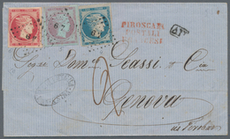 Griechenland: 1862, January. 20, 40 And 80 Lepta, Paris Printing, On Folded Letter Prepaying The Sin - Other & Unclassified