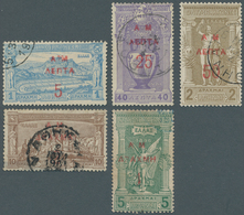 Griechenland: 1900, Overprint Issue 5 L. On 1 Dr. - 2 Dr. On 10 Dr., Used, Fine, 1 Dr. On 5 Dr. Sign - Autres & Non Classés