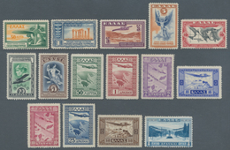 Griechenland: 1933, Beide Sätze Flugpost; 1934, Freimarke 8 Dr.; Drei Postfrische Ausgaben (Mi. 740 - Other & Unclassified