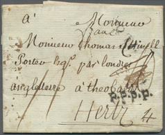 Großbritannien - Vorphilatelie: 1784, Incoming Mail From ST. QUENTIN/France Via PARIS, Calais And Do - ...-1840 Prephilately