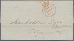 Großbritannien - Vorphilatelie: 1839, Folded Entire With Crowned Red 'FREE 17DE17/1839' Pmk. On Fron - ...-1840 Préphilatélie