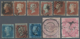 Großbritannien: 1840/1884 Group Of 11 Early Used Stamps Including Penny Black (lettered N-D, Close T - Sonstige & Ohne Zuordnung