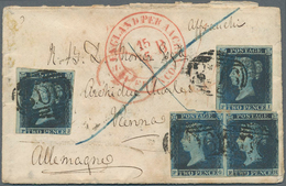 Großbritannien: 1853 Destination VIENNA: Small Cover From Frome To Vienna Via London And Aachen, Fra - Autres & Non Classés