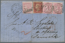 Großbritannien: 1859 Destination DENMARK: Printed Letter From Newcastle-on-Tyne To Sönstrup, Denmark - Autres & Non Classés