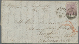 Großbritannien: 1860 Destination TASMANIA: Entire Letter From London To Kingston, Brown's River, Tas - Andere & Zonder Classificatie