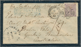 Großbritannien: 1864. Mourning Envelope Addressed To Yorke's Peninsular, Australia Bearing Great Bri - Other & Unclassified