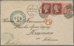 Großbritannien: 1867 Destination BOHEMIA: Entire Letter (invoice) From Leeds To Krumau, Austria Via - Other & Unclassified