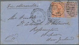 Großbritannien: 1868 Destination NEW ZEALAND: Cover From London To Napier, New Zealand 'via Marseill - Other & Unclassified