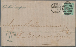 Großbritannien: 1869 Destination ARGENTINA: Entire Letter From London To Buenos Aires 'Via Southampt - Autres & Non Classés