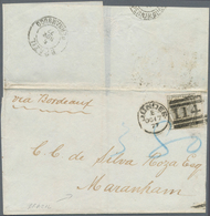 Großbritannien: 1873, QV 6 D Deep-grey Plate 15 On Folded Letter From "DUNDEE OC 17 77" To Maranham - Other & Unclassified