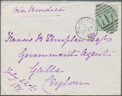 Großbritannien: 1875. Envelope Addressed To Galle Bearing Great Britain SG 150, 1s Green Tied By Slo - Sonstige & Ohne Zuordnung