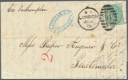 Großbritannien: 1875 Destination GUATEMALA: Entire Letter From London To Guatemala Via Southampton, - Autres & Non Classés