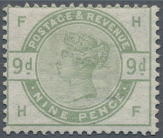 Großbritannien: 1883, QV 9d. Dull Green With Sideways Wmk. Imperial Crown (lettered 'FH'), Mint Ligh - Autres & Non Classés