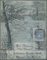 Großbritannien: 1906. Hand Painted Envelope Addressed To Belgium Bearing SG 230, 2½d Blue Tied By Ke - Autres & Non Classés