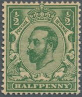 Großbritannien: 1911, ½d. Bluish Green On Toned Paper, Unmounted Mint, Signed. SG Spec. N1(4), £400+ - Autres & Non Classés