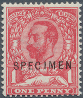Großbritannien: 1911, 1d. Carmine-red, Wm Crown, Die 1A, With "Specimen" Overprint, Unmounted Mint. - Autres & Non Classés