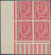 Großbritannien: 1911, Downey Head, 1d. Carmine, Paper Trial On Unwatermarked Ungummed Austrian Ename - Autres & Non Classés