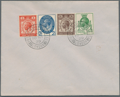 Großbritannien: King George V, 1929 P.U.C. ½d Green To 2½d Blue Tied To Unaddressed Embossed Officia - Autres & Non Classés