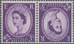 Großbritannien: 1958, 3 D. Deep Lilac, Wm Multiple Crown, Horizontal Tete-beche Pair, Unmounted Mint - Autres & Non Classés