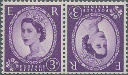 Großbritannien: 1958, 3 D. Deep Lilac, Wm Multiple Crown, Horizontal Tete-beche Pair, Unmounted Mint - Sonstige & Ohne Zuordnung