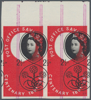 Großbritannien: 1961. Pair Of "Centenary Of Post Office Savings Bank" Stamp With Black Shifted And R - Autres & Non Classés