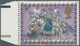 Großbritannien: 1979, 8 P. Christmas With Triple Downwards Shift Of Ochre (5 Mm), Blue And Violet (1 - Autres & Non Classés