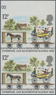 Großbritannien: 1980, 150 Years Railway Liverpool-Manchester 12p. 'horse And Coach' IMPERFORATE Vert - Autres & Non Classés