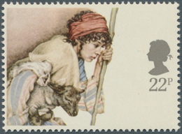 Großbritannien: 1984, 22 P. Christmas (Shepherd And Lamb) With Shifted Printing Of Queen's Head And - Autres & Non Classés