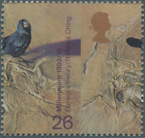 Großbritannien: 1999, 26 P. Galapagos Finch, Misperforated Copy, Therefore "two Stamps In One", Insc - Autres & Non Classés