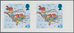 Großbritannien: 2001, 65 P. Christmas (Robins In Paper Chain Nest), Vertical Pair Without Die-cuttin - Autres & Non Classés