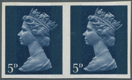 Großbritannien - Machin: 1968, 5 D. Royal Blue, Horizontal Imperforated Pair, Unmounted Mint. SG 275 - Machin-Ausgaben