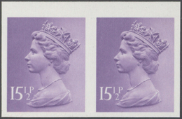 Großbritannien - Machin: 1981, 15 1/2 P. Pale Violet, Imperforated Horizontal Pair, Unmounted Mint. - Série 'Machin'