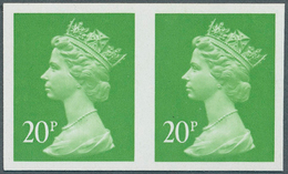 Großbritannien - Machin: 1996, 20 P. Bright Green, 1 Centre Band, Imperforated Pair, Unmounted Mint. - Série 'Machin'