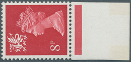 Großbritannien - Regionalmarken: Wales: 1974, 8 P. Rosine With Lower Margin, Showing Variety "phosph - Pays De Galles