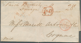 Großbritannien - Isle Of Man: 1840. Stampless Envelope To France Cancelled By Douglas/lsle Of Man Ci - Isle Of Man