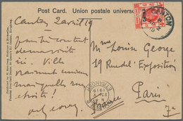 Britische Post In China: 1919, KGV 4 C. Tied "CANTON B AP 2 19" To Ppc "Chinese Temple, Canton" To P - Autres & Non Classés