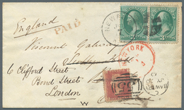 Großbritannien - Besonderheiten: 1870. Envelope Addressed To England Bearing Yvert 41,3c Green (pair - Sonstige & Ohne Zuordnung