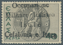Ionische Inseln - Lokalausgaben: Kefalonia Und Ithaka: ITHAKA: 1941, Freimarke 40 L. Schwarz/schwarz - Ionian Islands