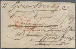 Irland - Vorphilatelie: 1823, 12 Dec/13 Dec, Lettersheet From "Gores Bridge" To Dublin, Postage Due - Vorphilatelie