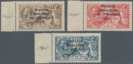 Irland: 1922, Rialtas Overprints, Dollard Printing, 2s.6d. Brown, 5s. Rose-carmine And 10s. Dull Gre - Brieven En Documenten