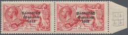 Irland: 1927/1928, Saorstat Overprints, 5s.rose-red Brown, Horizontal Pair With Wide And Narrow Date - Briefe U. Dokumente