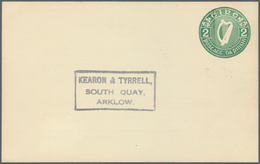 Irland - Ganzsachen: ESSO: 1960, 2 D. Olive Green Card, Unused And Second Card With Part Of An Indis - Postal Stationery