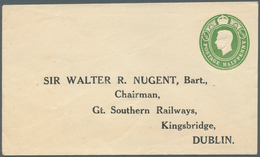 Irland - Ganzsachen: Great Southern Railways: 1939, King Georg VI. 1/2 D. Pale Green And 1 D. Red En - Entiers Postaux