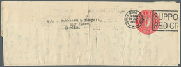 Irland - Ganzsachen: The Legal Diary: 1949, 1 D. Red Newspaper Wrapper With Watermark, Used Local Fr - Postal Stationery