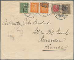 Island: 1907. Envelope Addressed To France Bearing Yvert 34, 3a Orange (pair), Yvert 35, 4a Grey And - Other & Unclassified